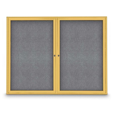 United Visual Products Sliding Door Indoor Enclosed Corkboard, 9 UV9030ACS-BLACK-ULTMAR